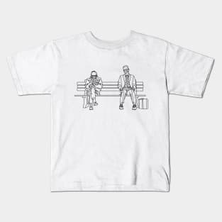 Bernie Sanders and Forrest Gump (BW) Kids T-Shirt